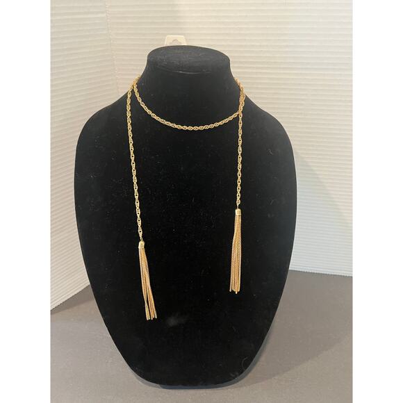 NWOT 6 Lariat Snake Long Gold Tone Rhinestone Statement Necklaces - Picture 6 of 12